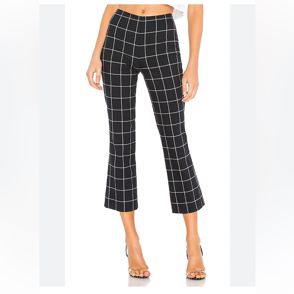 Pirozhki Crop Plaid Pant in Black
